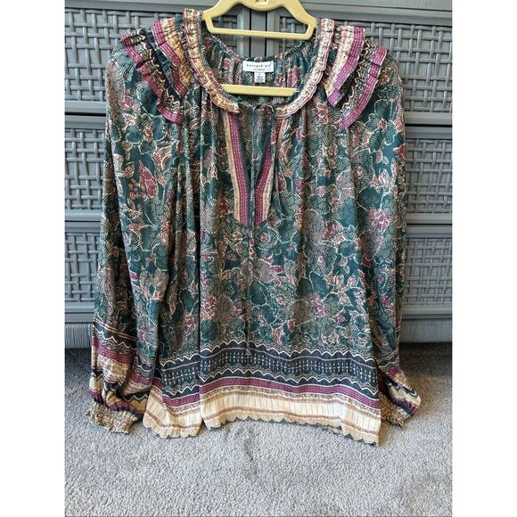 NWOT Current Air Anthropologie blouse, Lrg $85 E17 - Picture 3 of 9